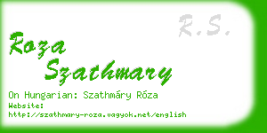 roza szathmary business card