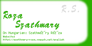 roza szathmary business card